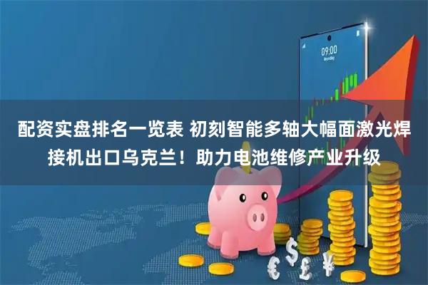 配资实盘排名一览表 初刻智能多轴大幅面激光焊接机出口乌克兰！助力电池维修产业升级
